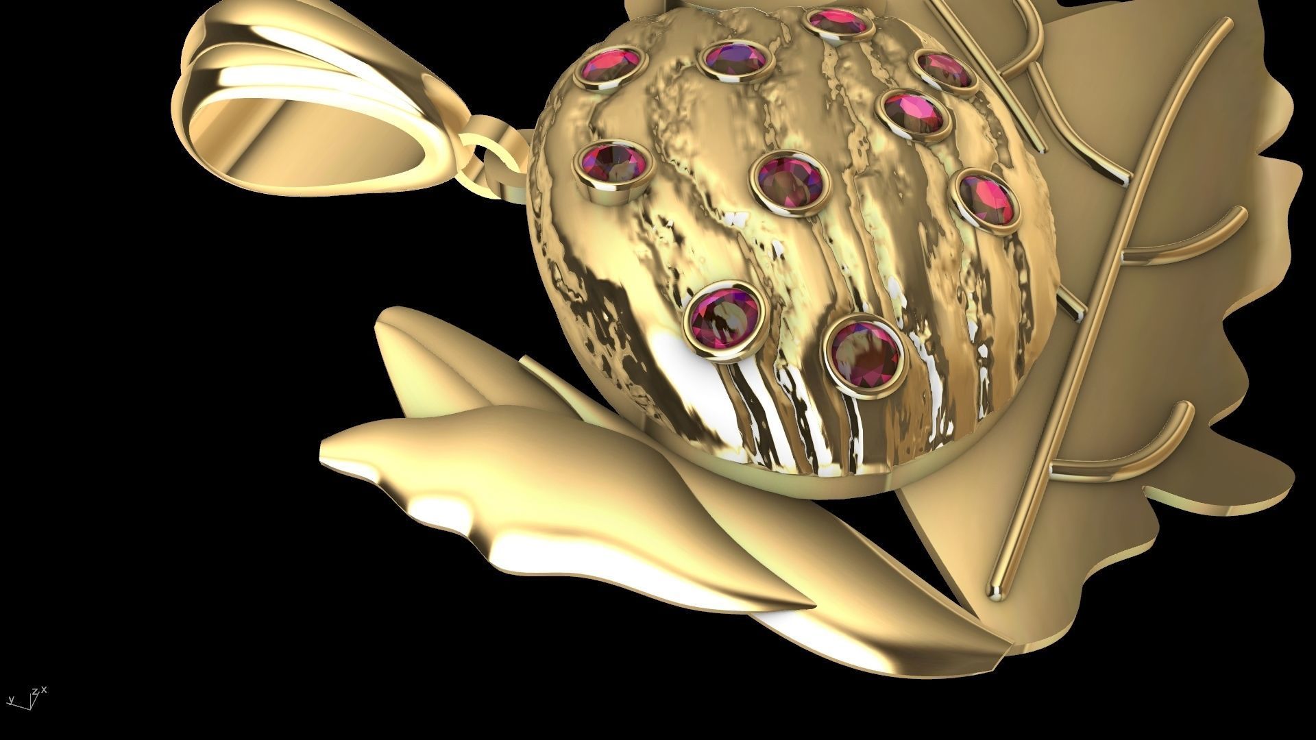 lady bug pendant stl verified  3D print model_28