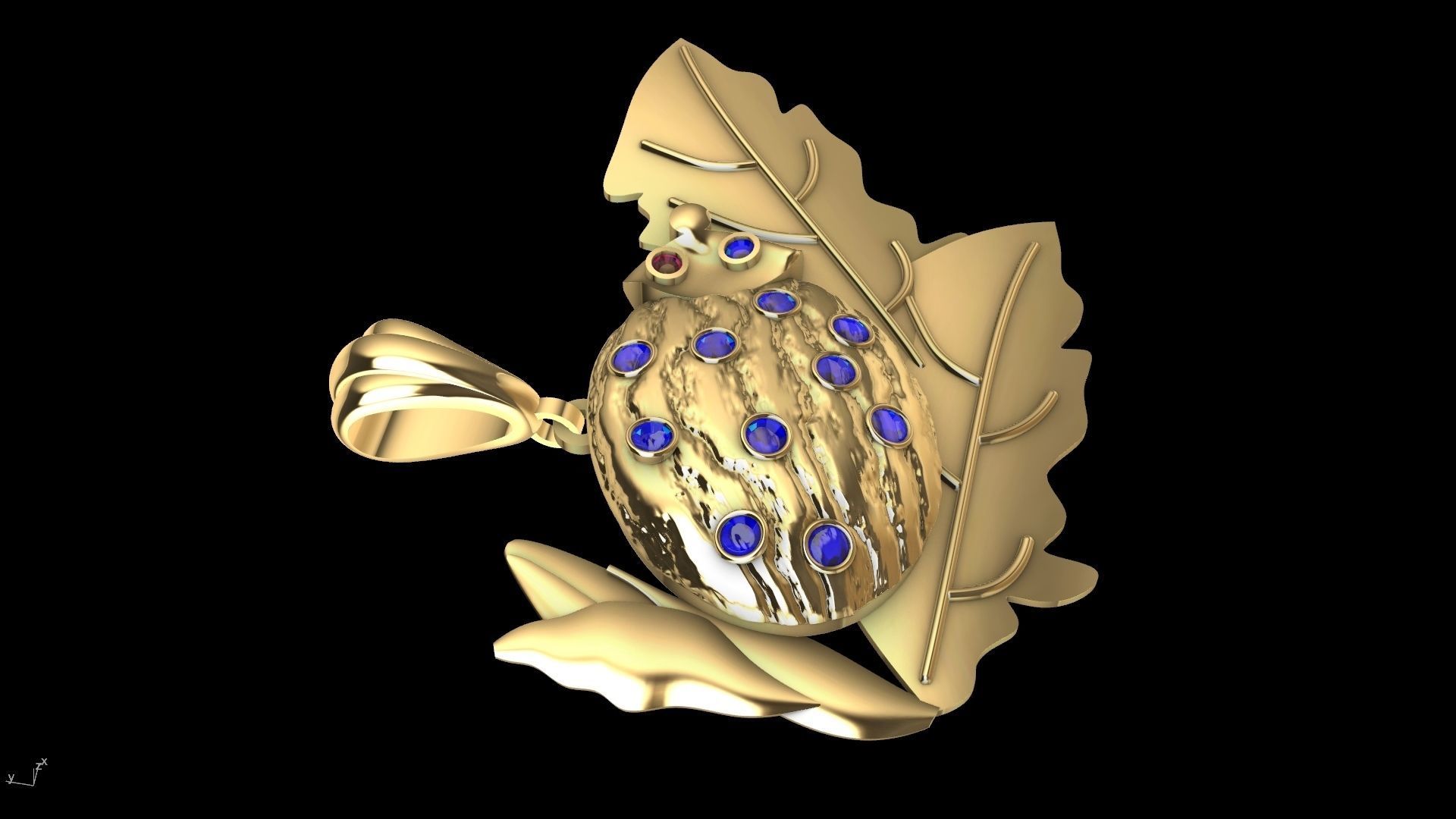 lady bug pendant stl verified  3D print model_33