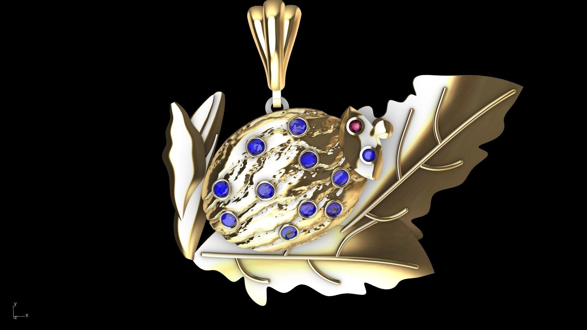 lady bug pendant stl verified  3D print model_34