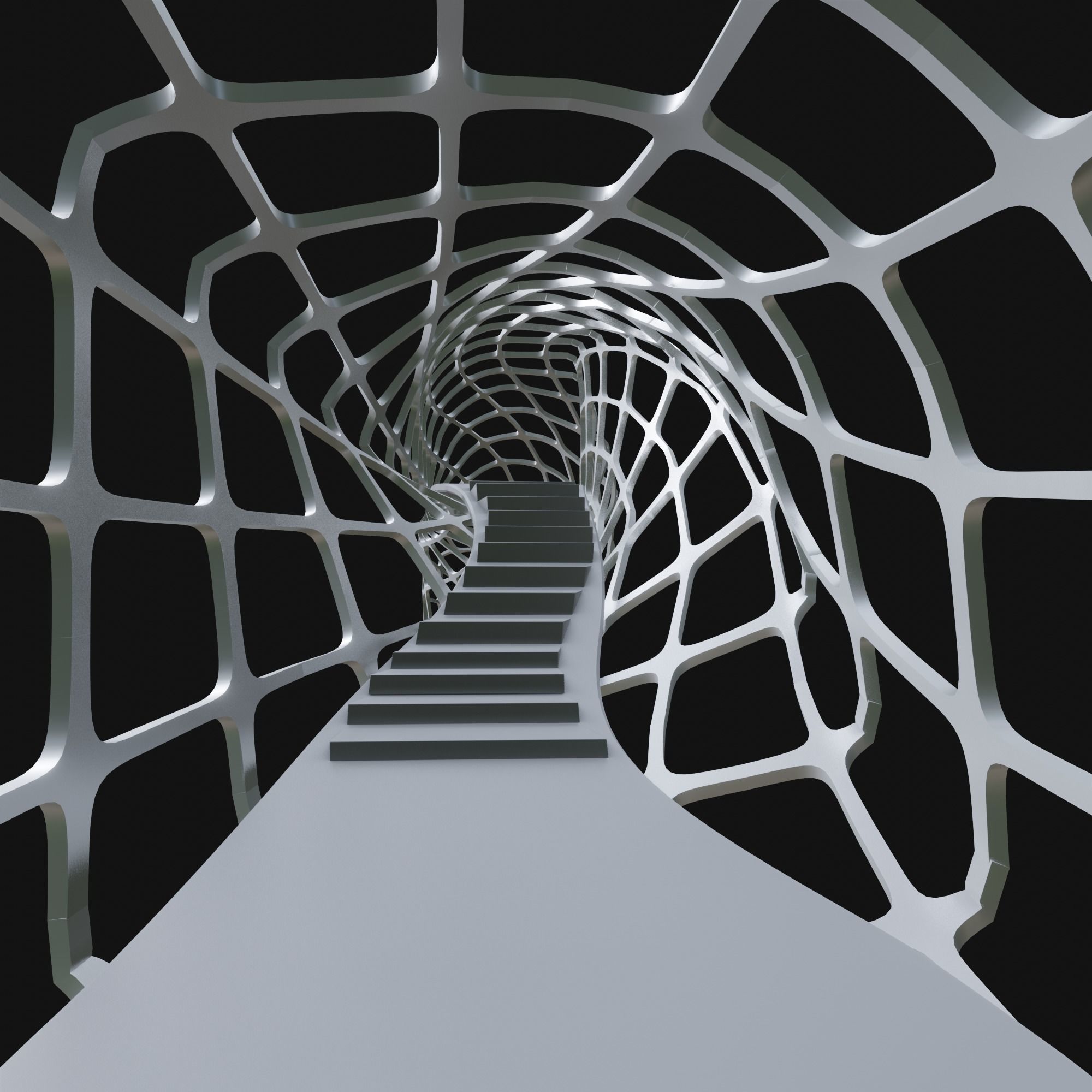 Futuristic Bridge 3D model_6