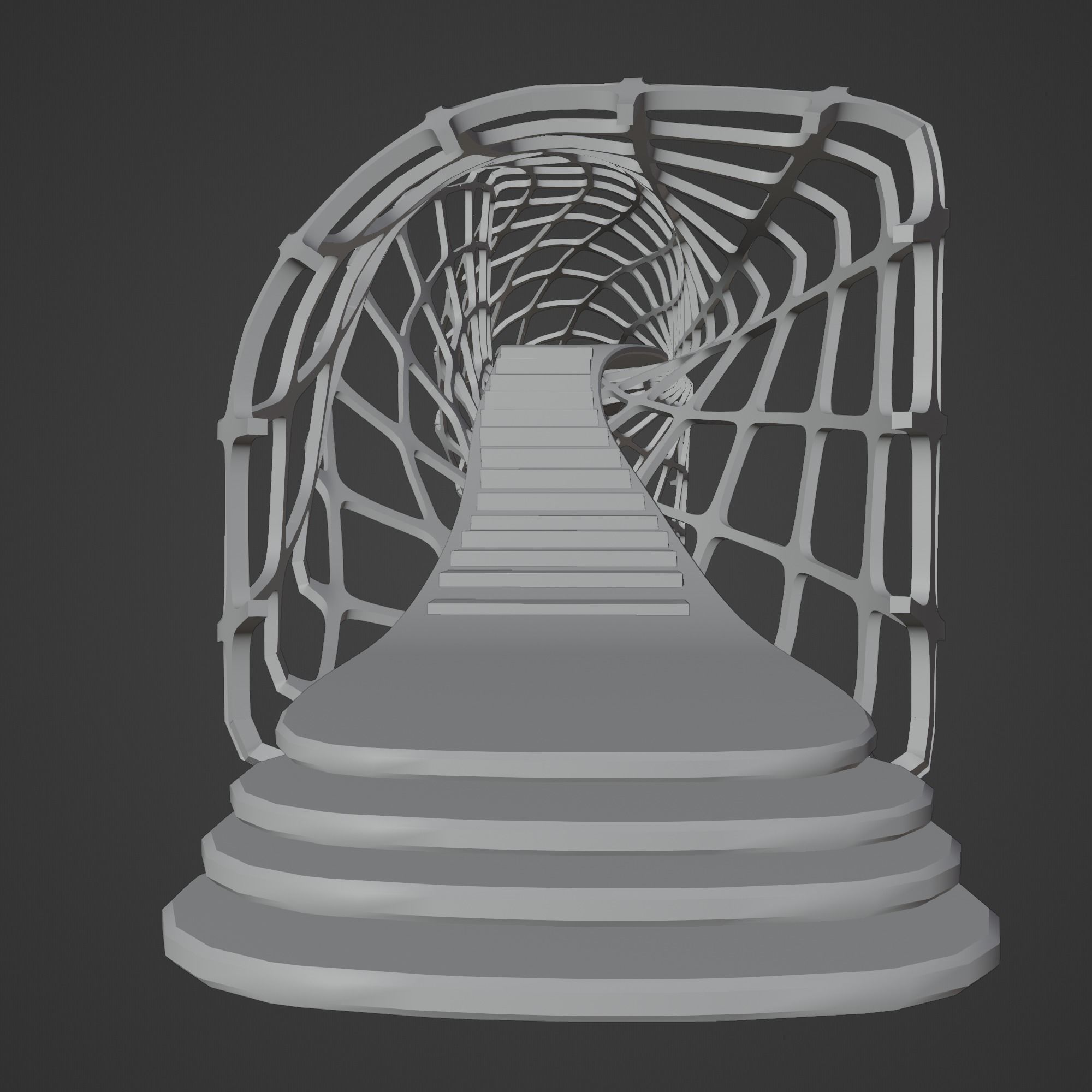 Futuristic Bridge 3D model_27