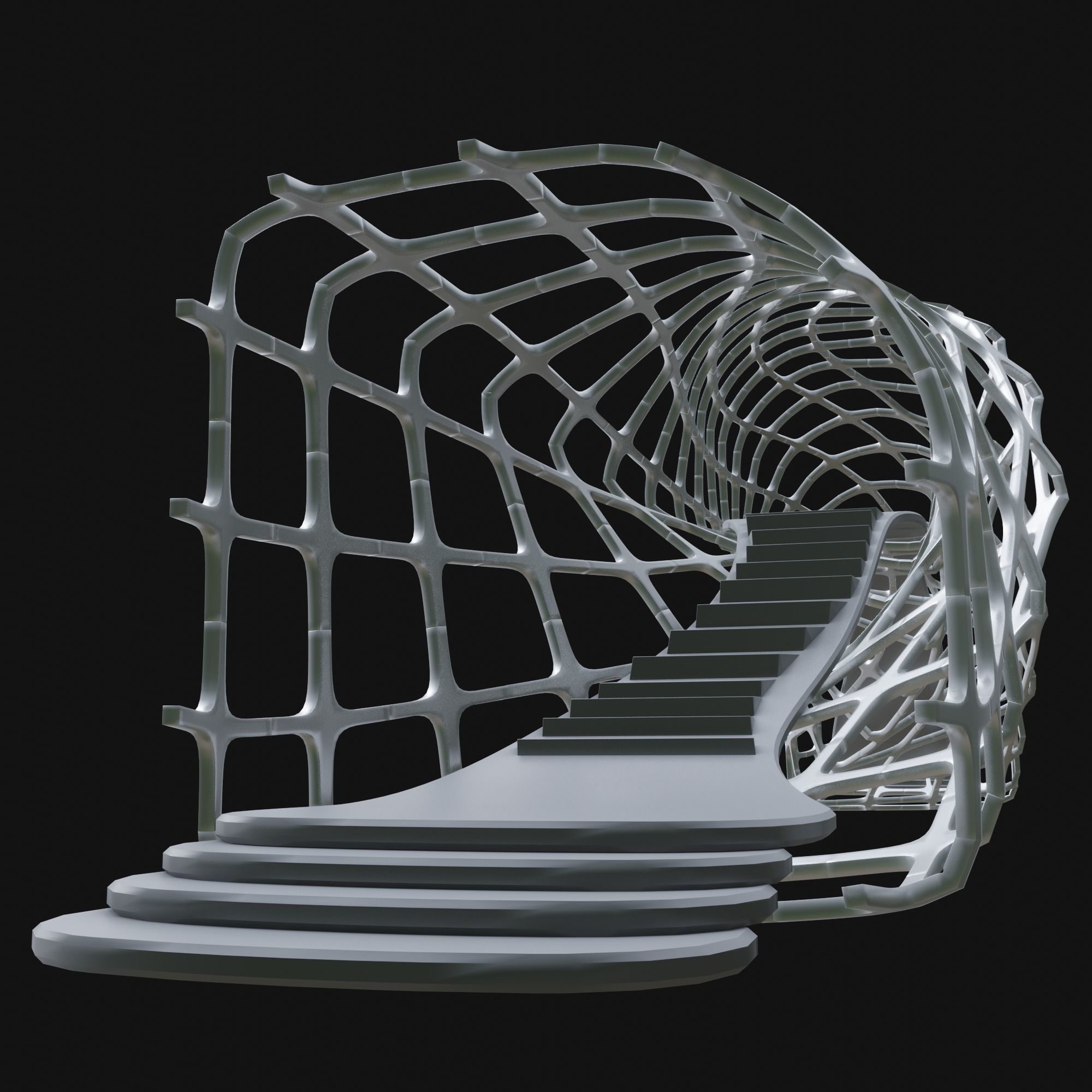 Futuristic Bridge 3D model_20