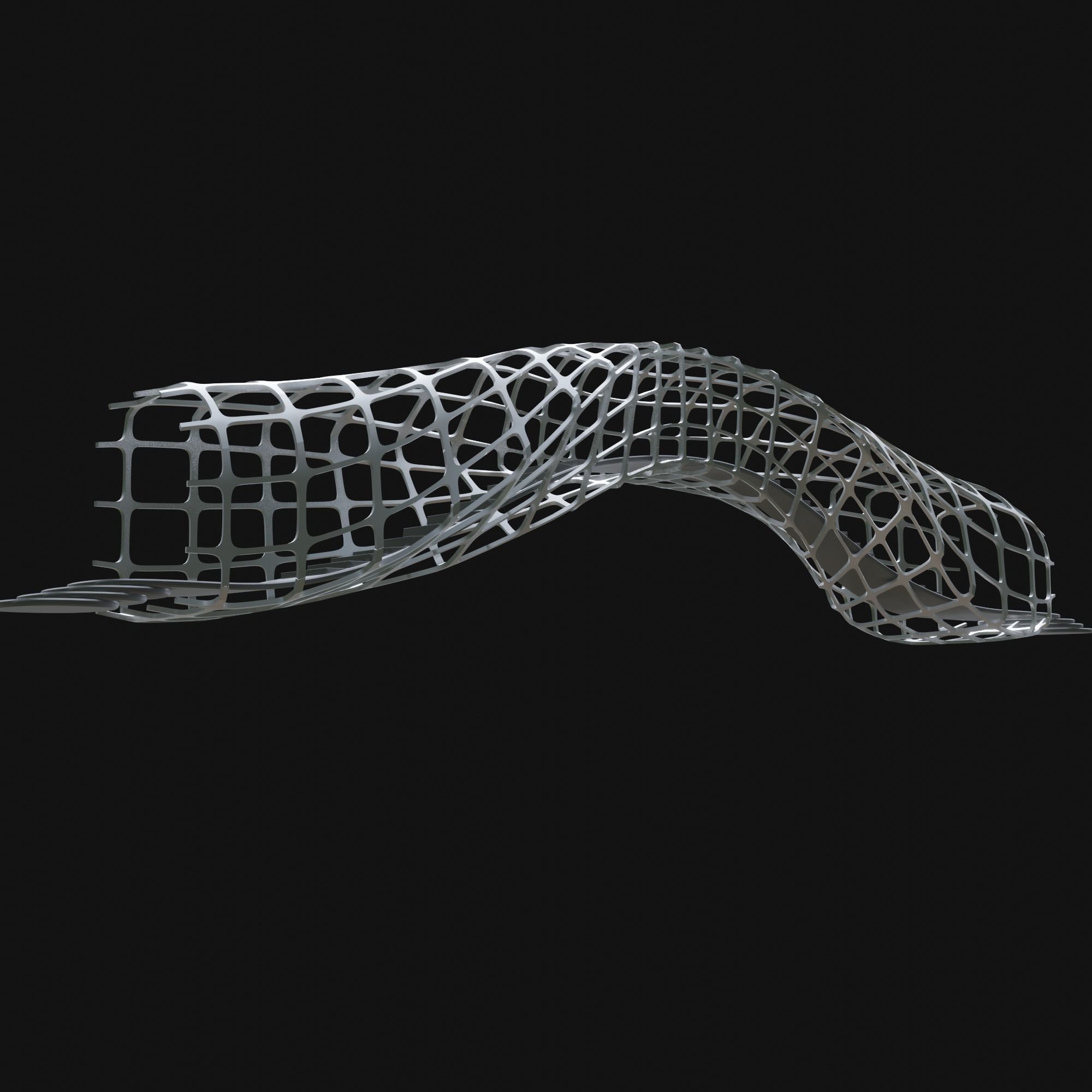 Futuristic Bridge 3D model_4