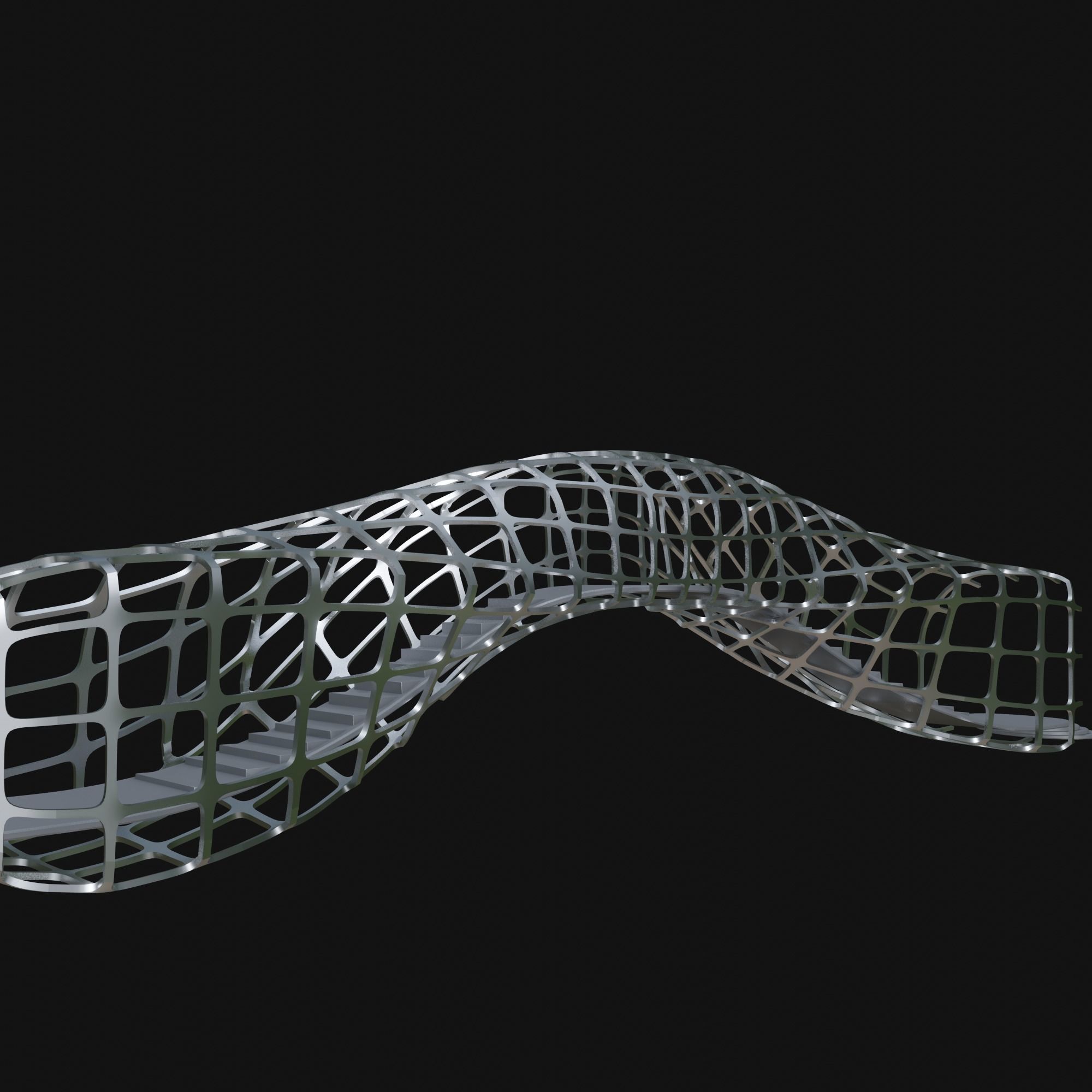 Futuristic Bridge 3D model_16