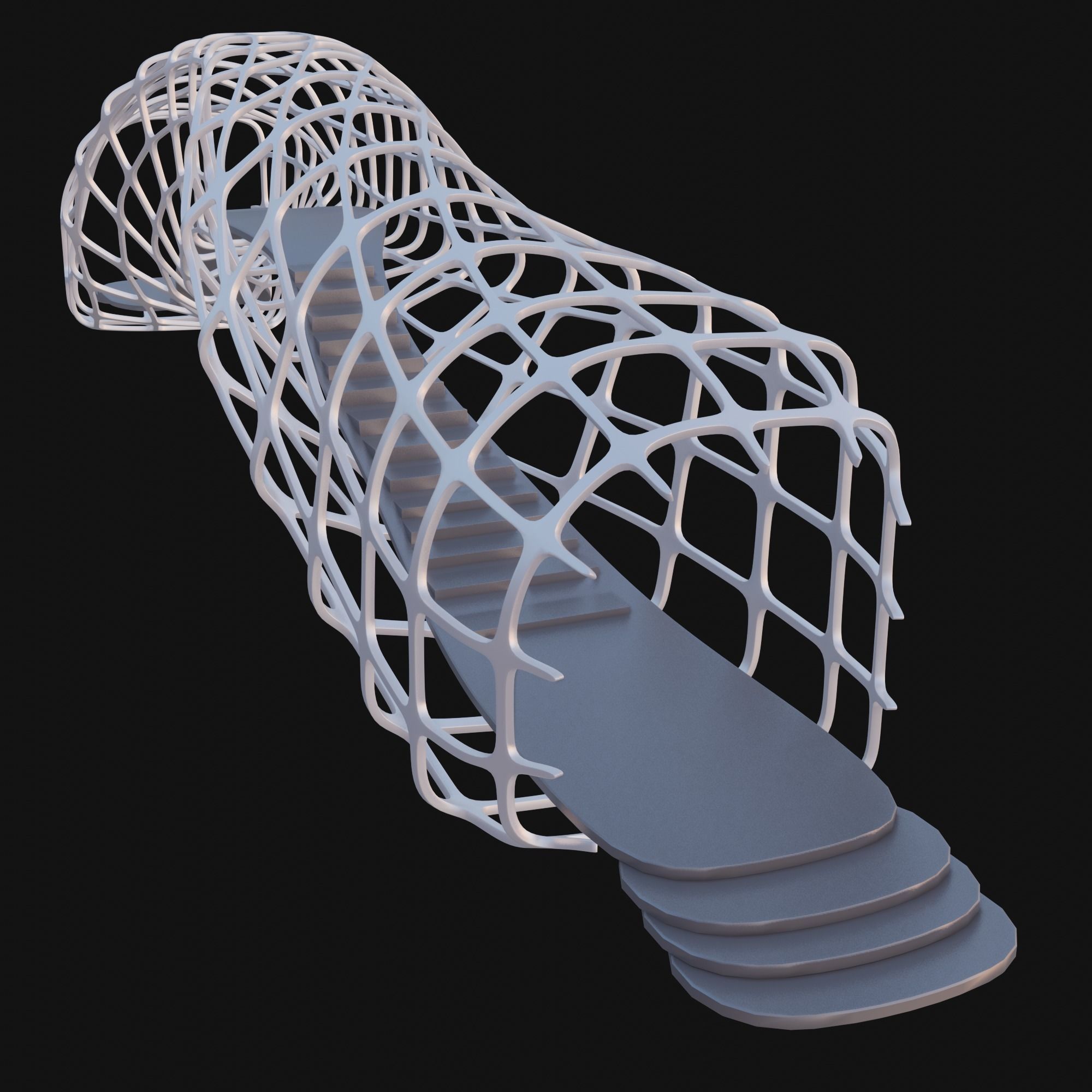 Futuristic Bridge 3D model_14