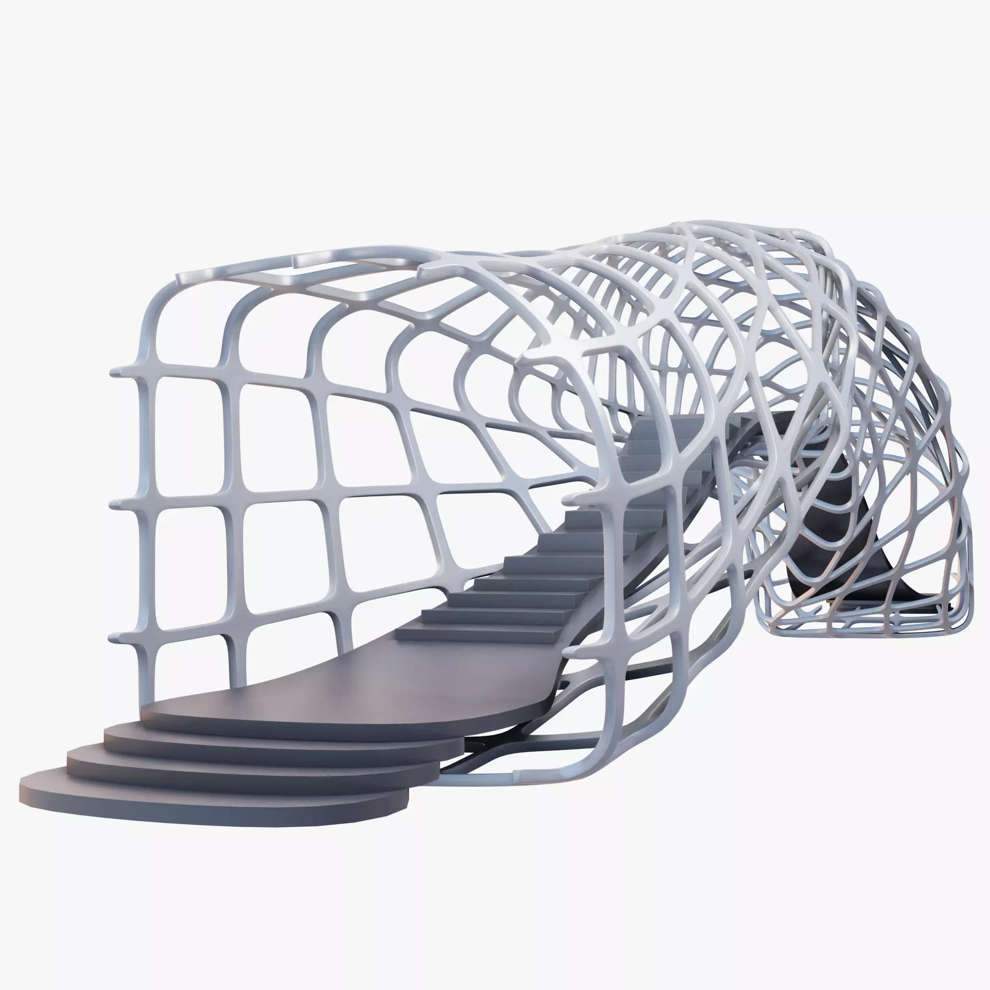 Futuristic Bridge 3D model_0