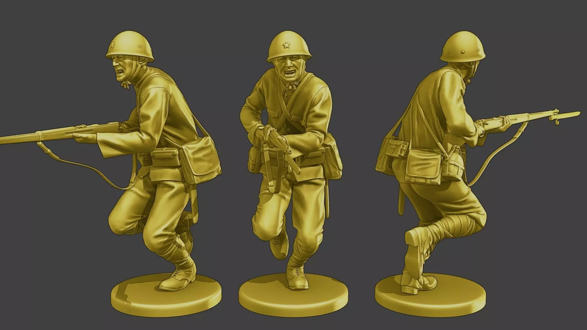 Japanese soldier ww2 Attack J2 3D print model
