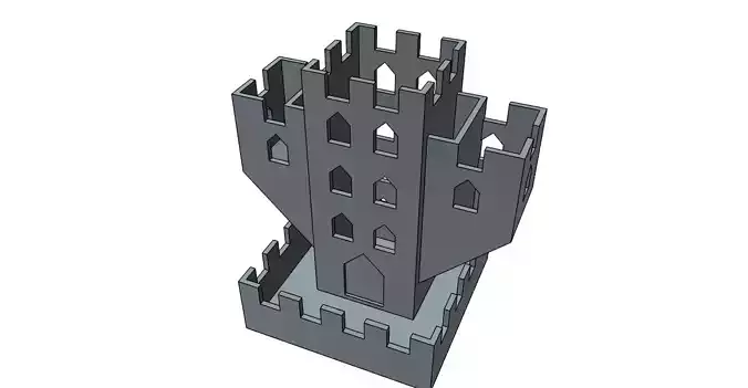 Pencil Holder Castle easy printable