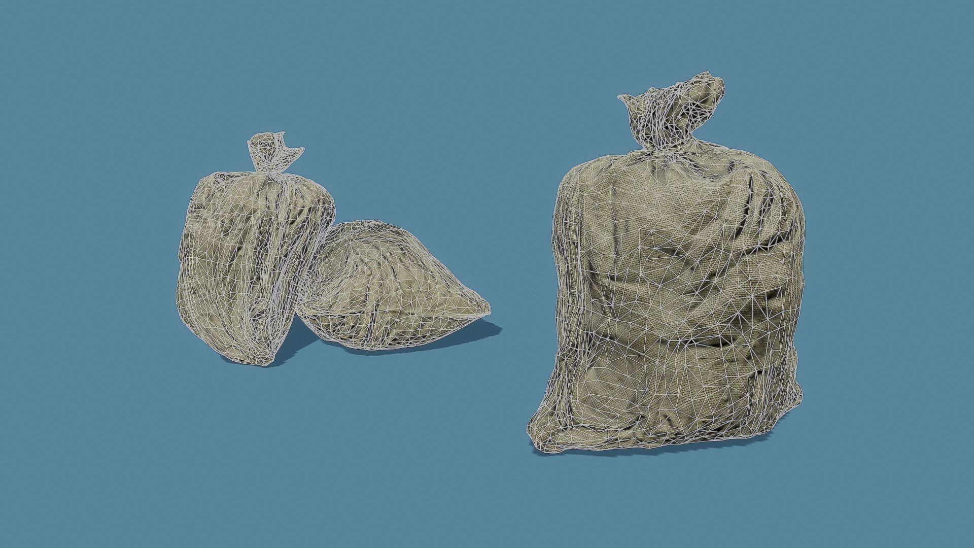 3D Scan Old Bag 01 Low-poly 3D model_1