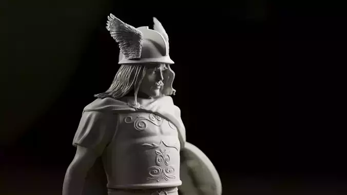 Vercingetorix statue of warrior 3D print model