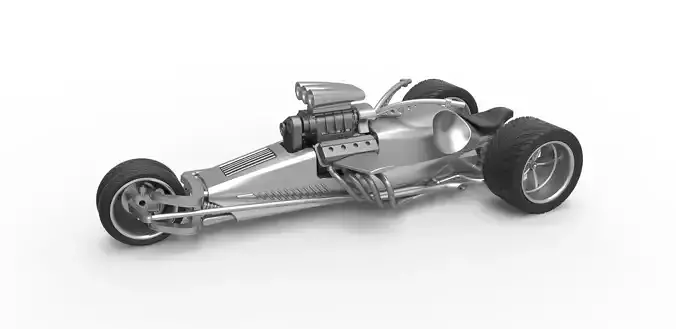 Hemi Trike Rocket 2 Scale 1 to 25 3D print model