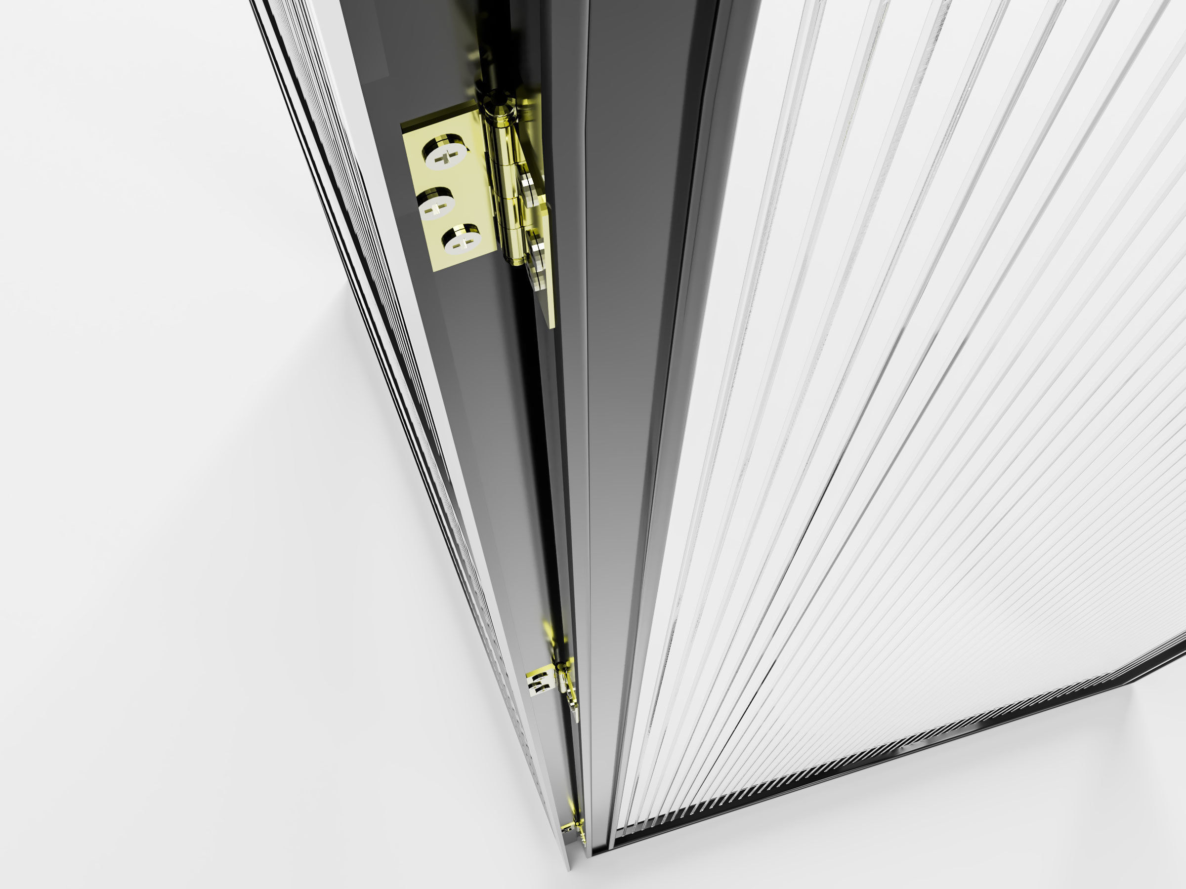 glass arch door 3D model_4