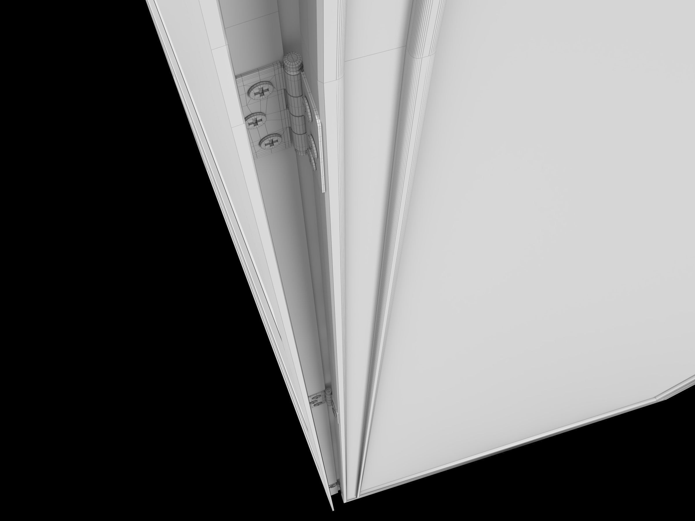 glass arch door 3D model_8