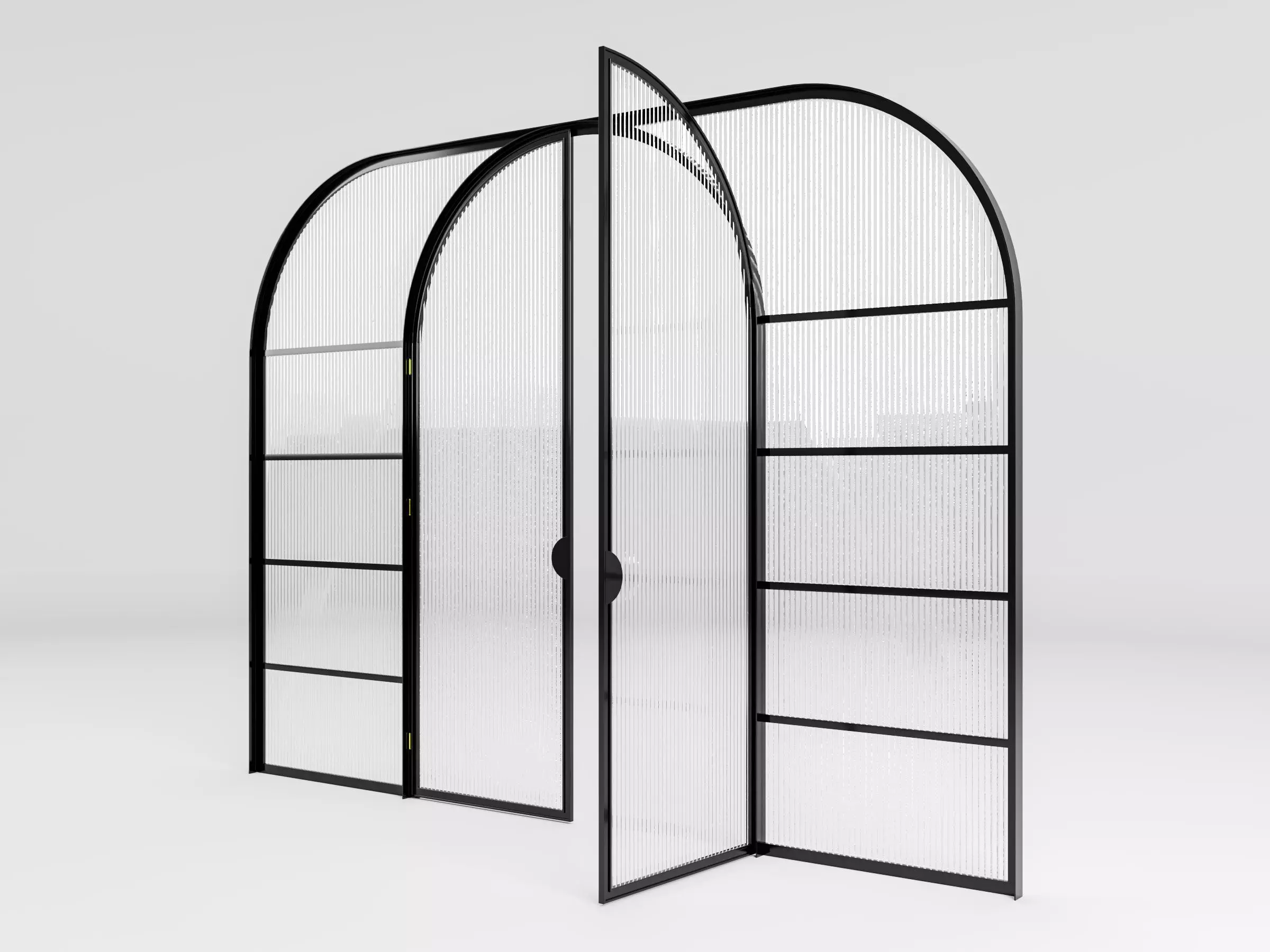 glass arch door 3D model_0