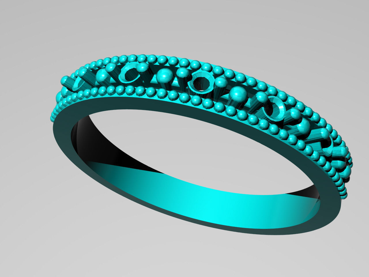 D007-TEL gold ring with beading 3D print model_3