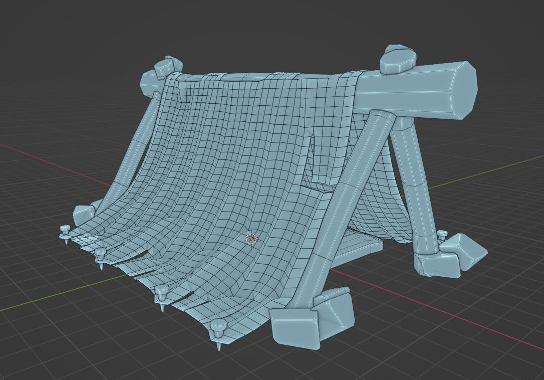 Tent - Tribal - Prehistoric Caveman Era Low-poly 3D model_16