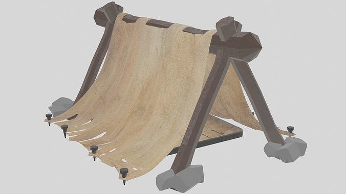  Tent - Tribal - Prehistoric Caveman Era Low-poly 3D model