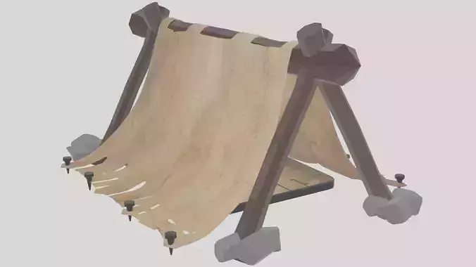  Tent - Tribal - Prehistoric Caveman Era Low-poly 3D model