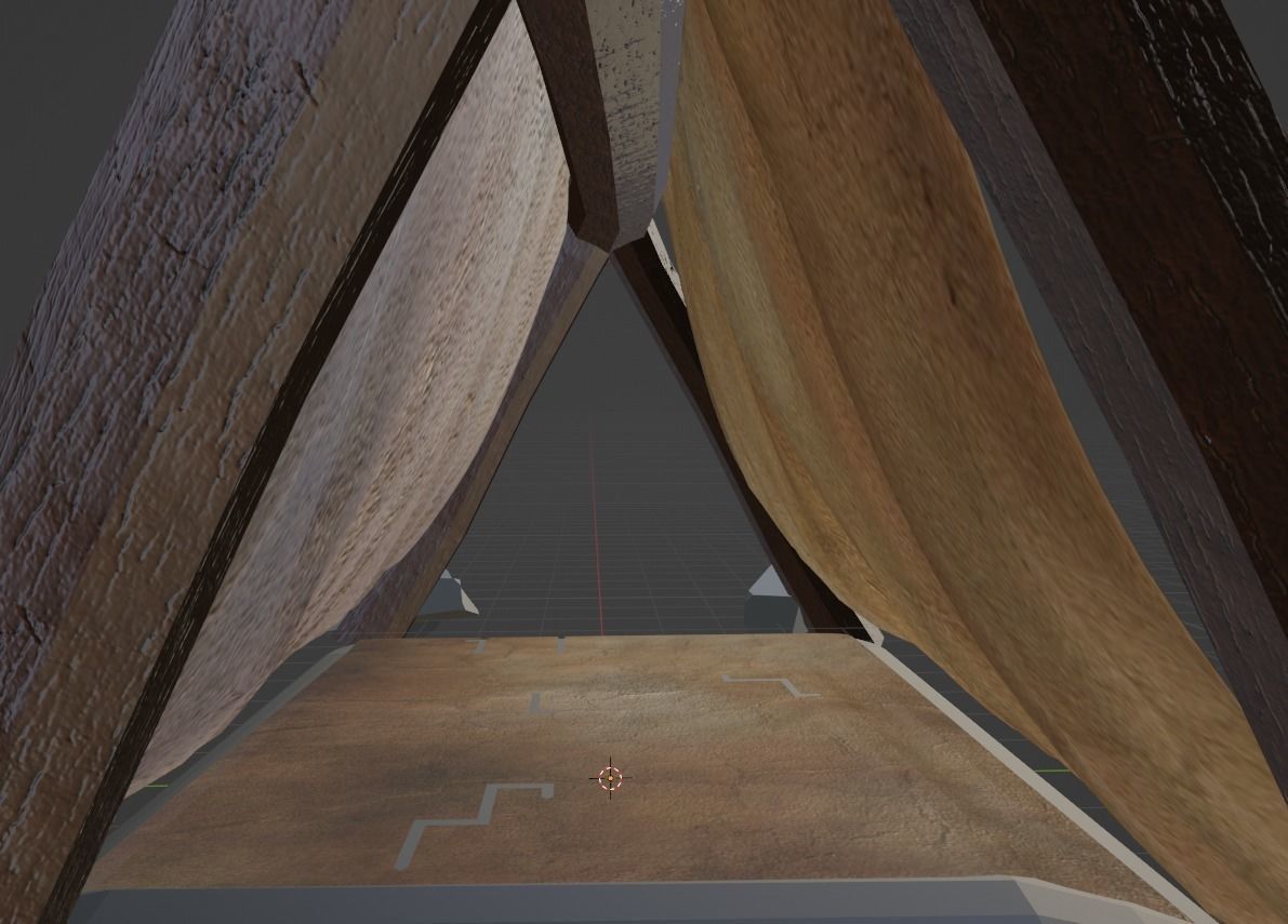 Tent - Tribal - Prehistoric Caveman Era Low-poly 3D model_6