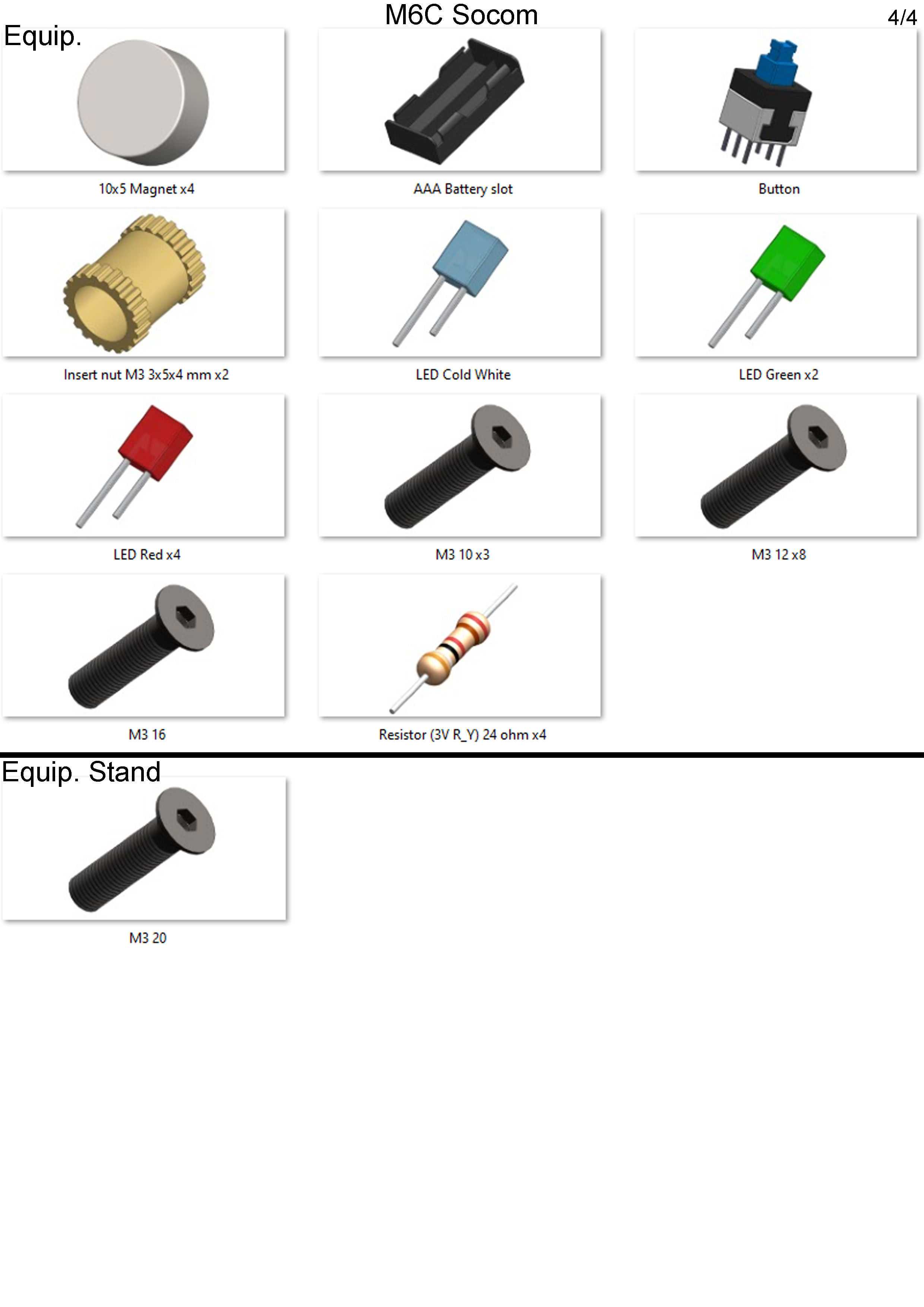 M6C - Halo - with LEDs backlight - Printable model - STL  3D print model_14