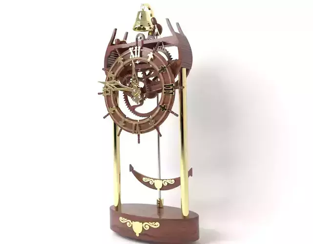 Electro mechanical marine themed wooden clock