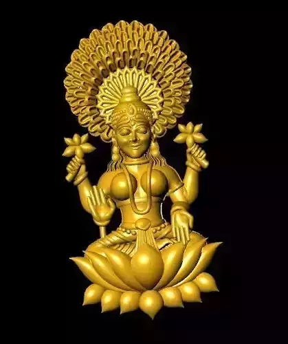 laxmi bhagwan with flower