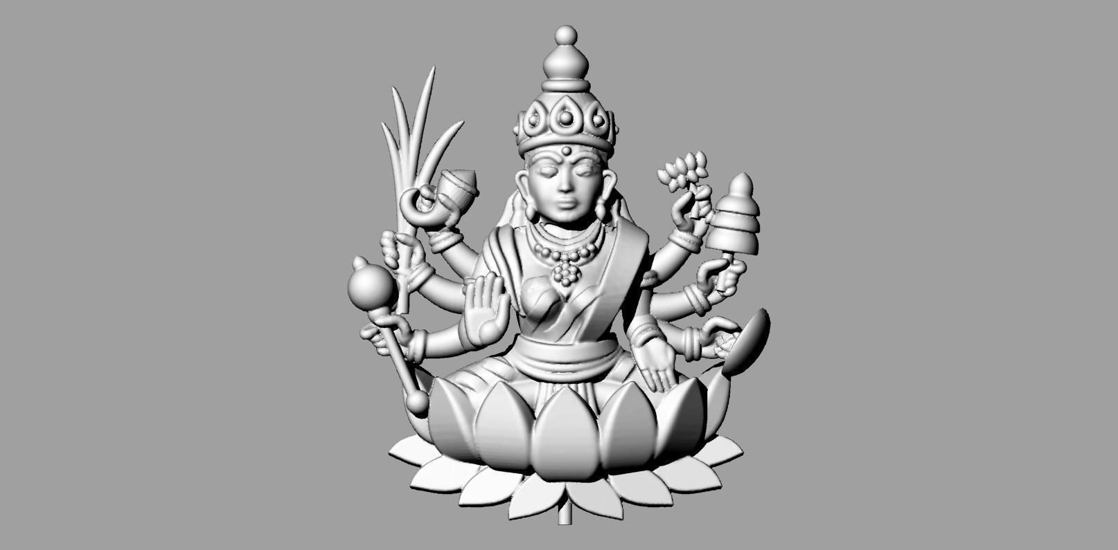 Ashta Laxmi stl file only 3D print model_4