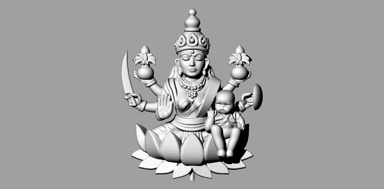 Ashta Laxmi stl file only 3D print model_2