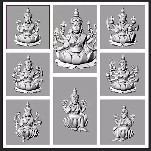 Ashta Laxmi stl file only 3D print model