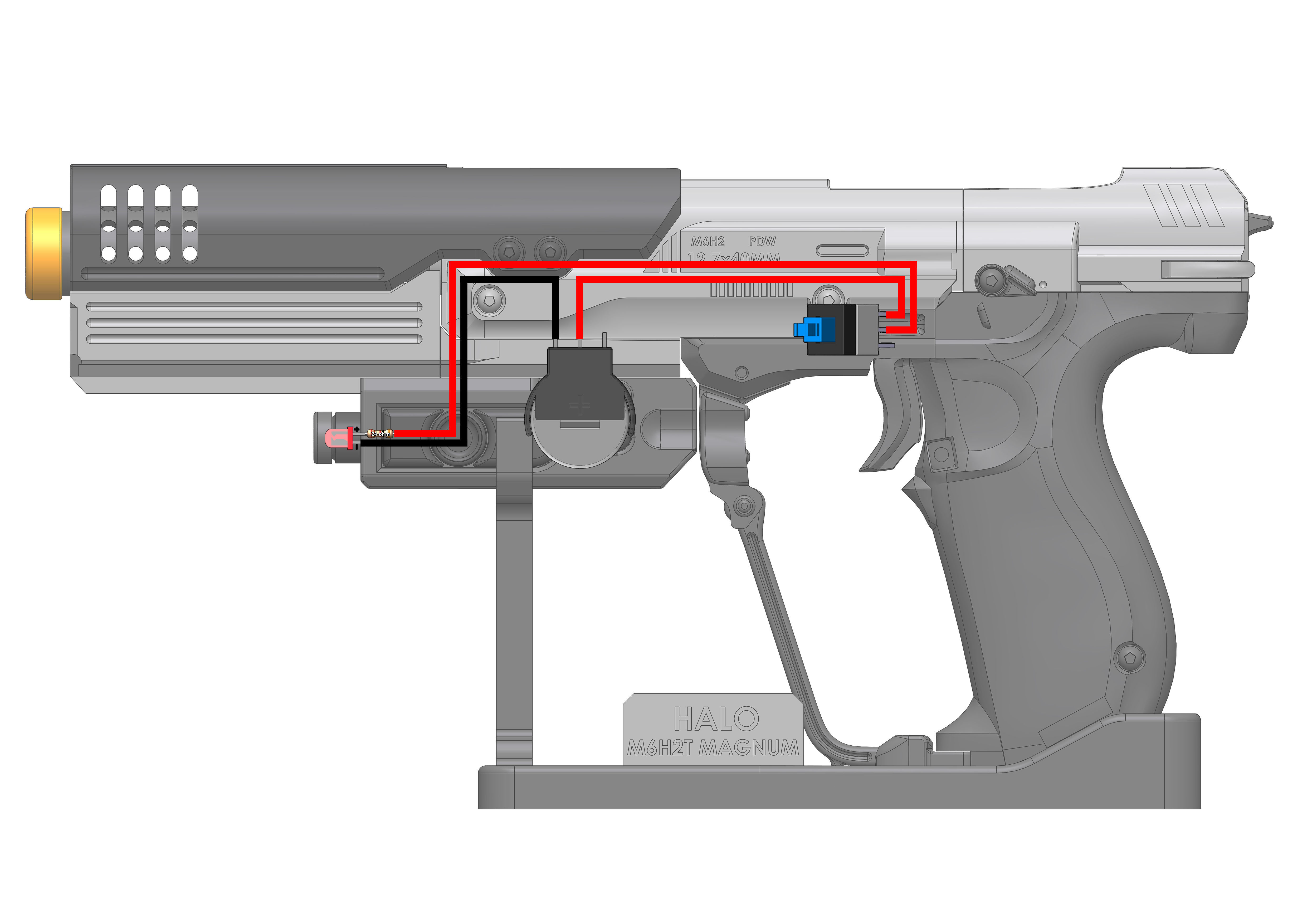 M6H2T - Halo - with LEDs backlight - Printable model - STL 3D print model_16