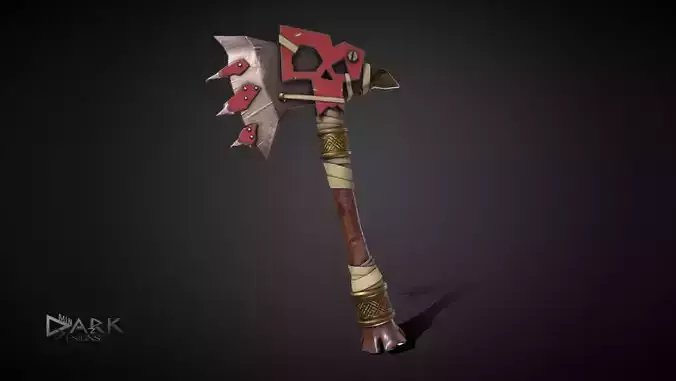 Warhammer Orc Choppa Low-poly 3D model