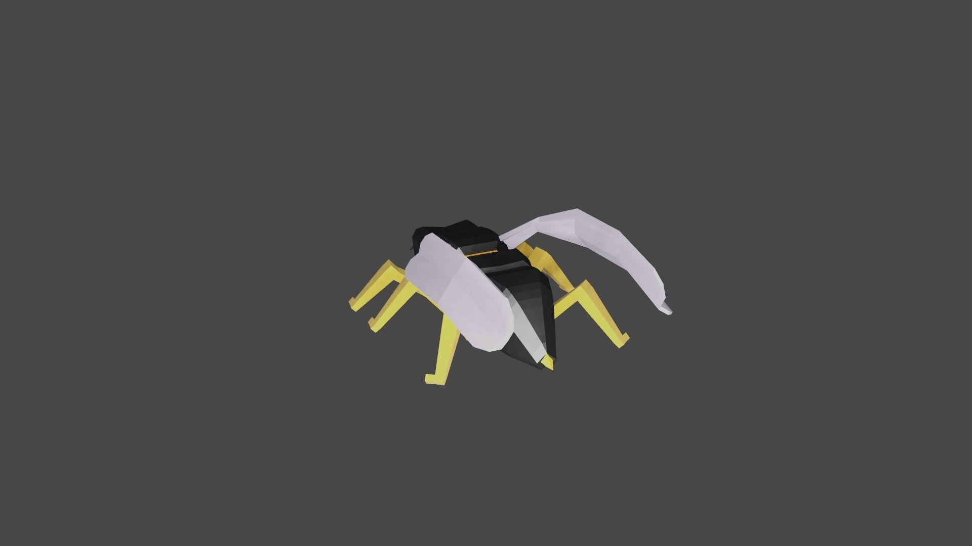 Low-Poly Yellow Jacket Wasp or Honey bee Low-poly 3D model_2