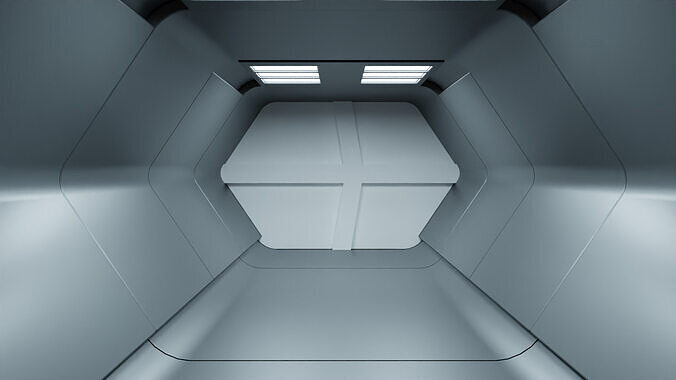 Blender hall way Free 3D model