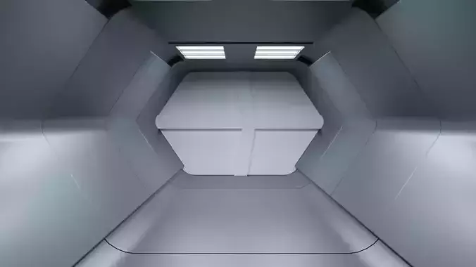 Blender hall way Free 3D model