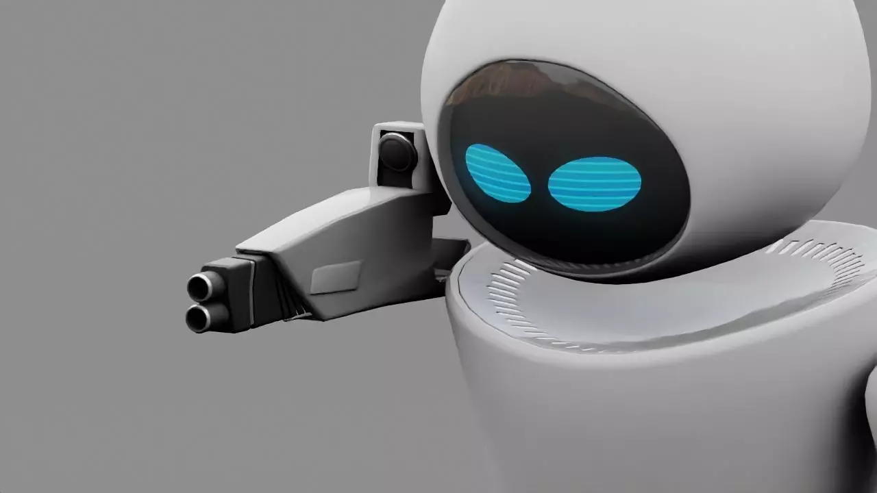 EVE android rigged - animated 3D model
