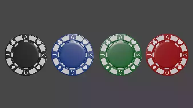 Poker Chips 3D Model Collection