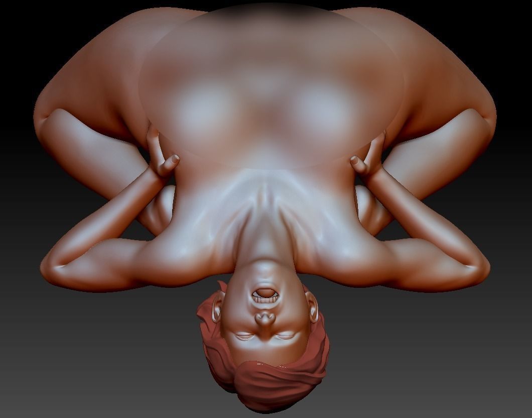 YOUNG NAKED GIRL IN CURVE 3D print model_1