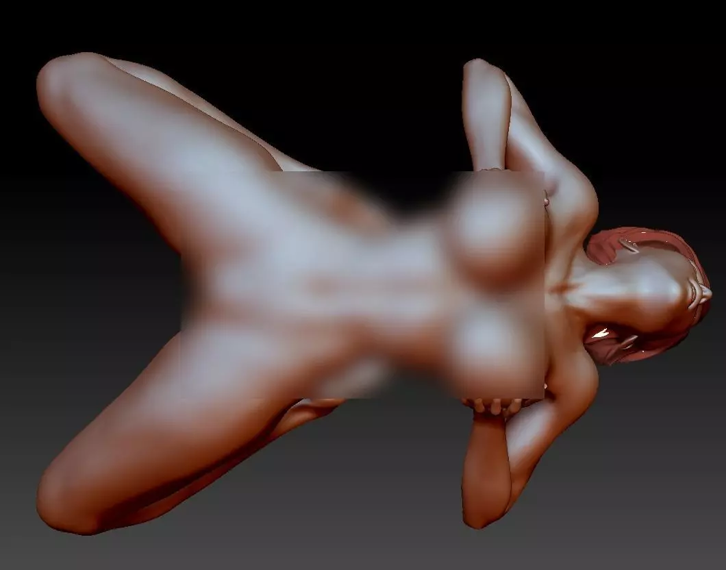 YOUNG NAKED GIRL IN CURVE 3D print model_0