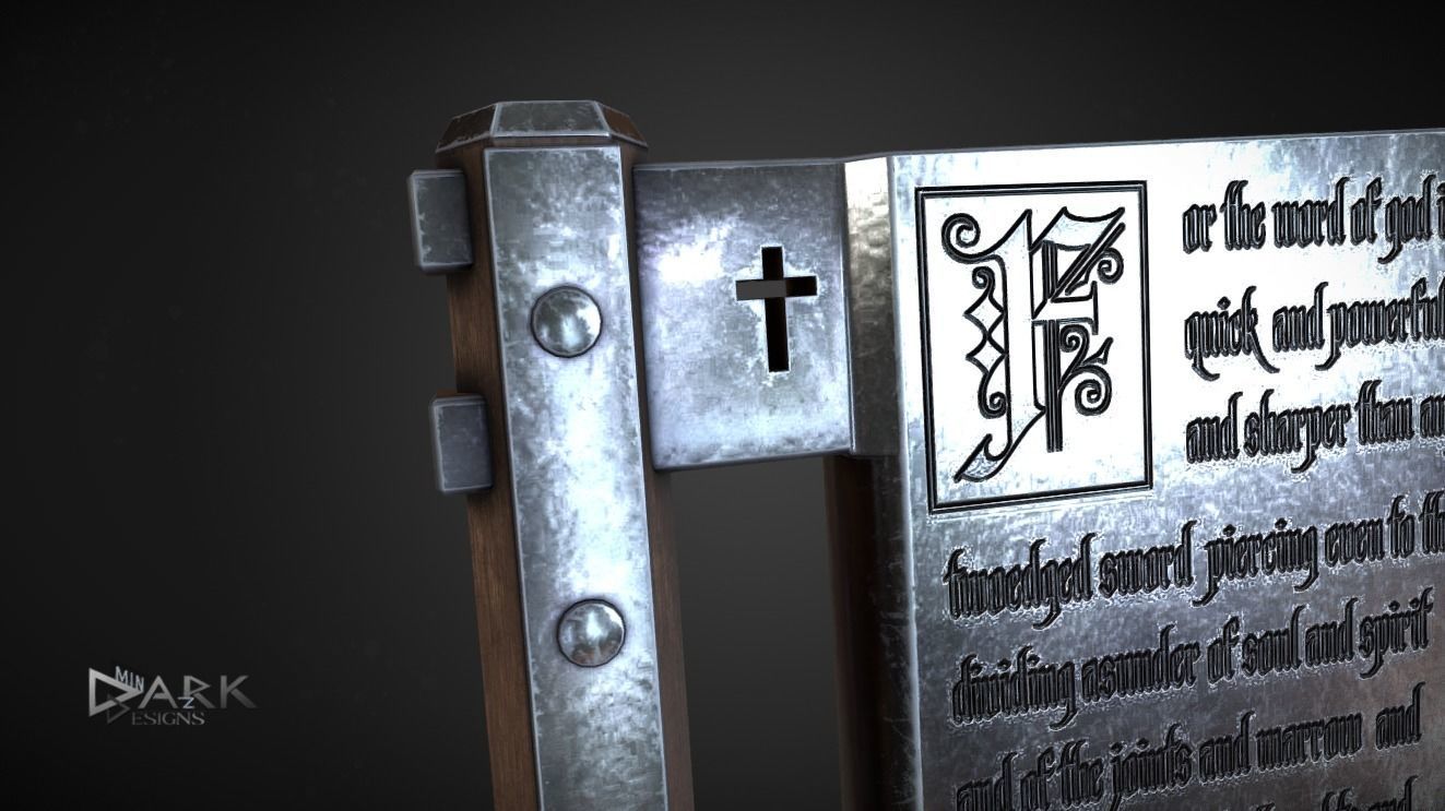 Holy Executioner Axe Low-poly 3D model_2