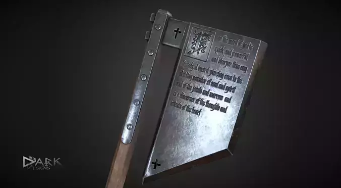 Holy Executioner Axe Low-poly 3D model
