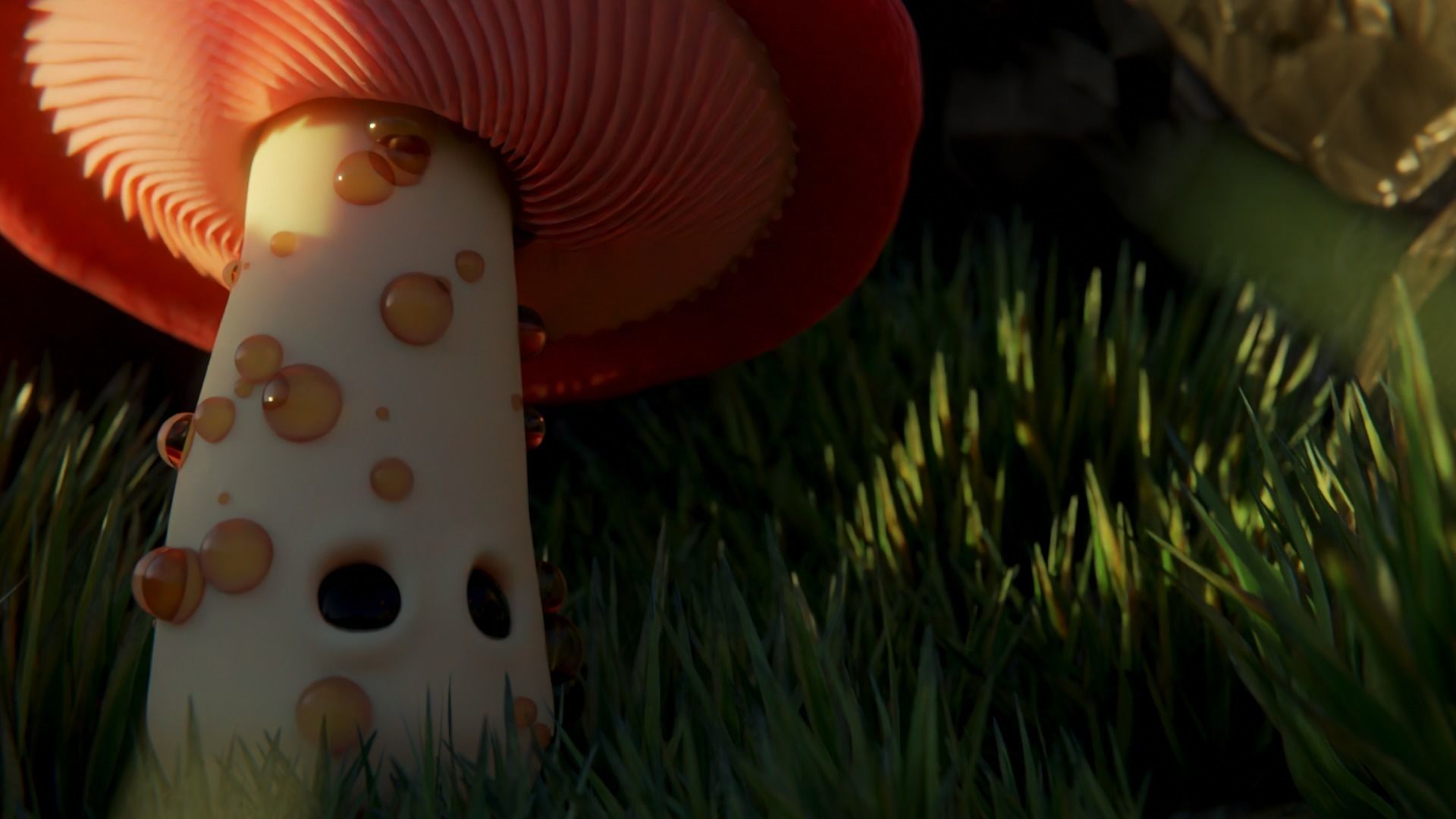 Animated Mushroom Character Low-poly 3D model_5