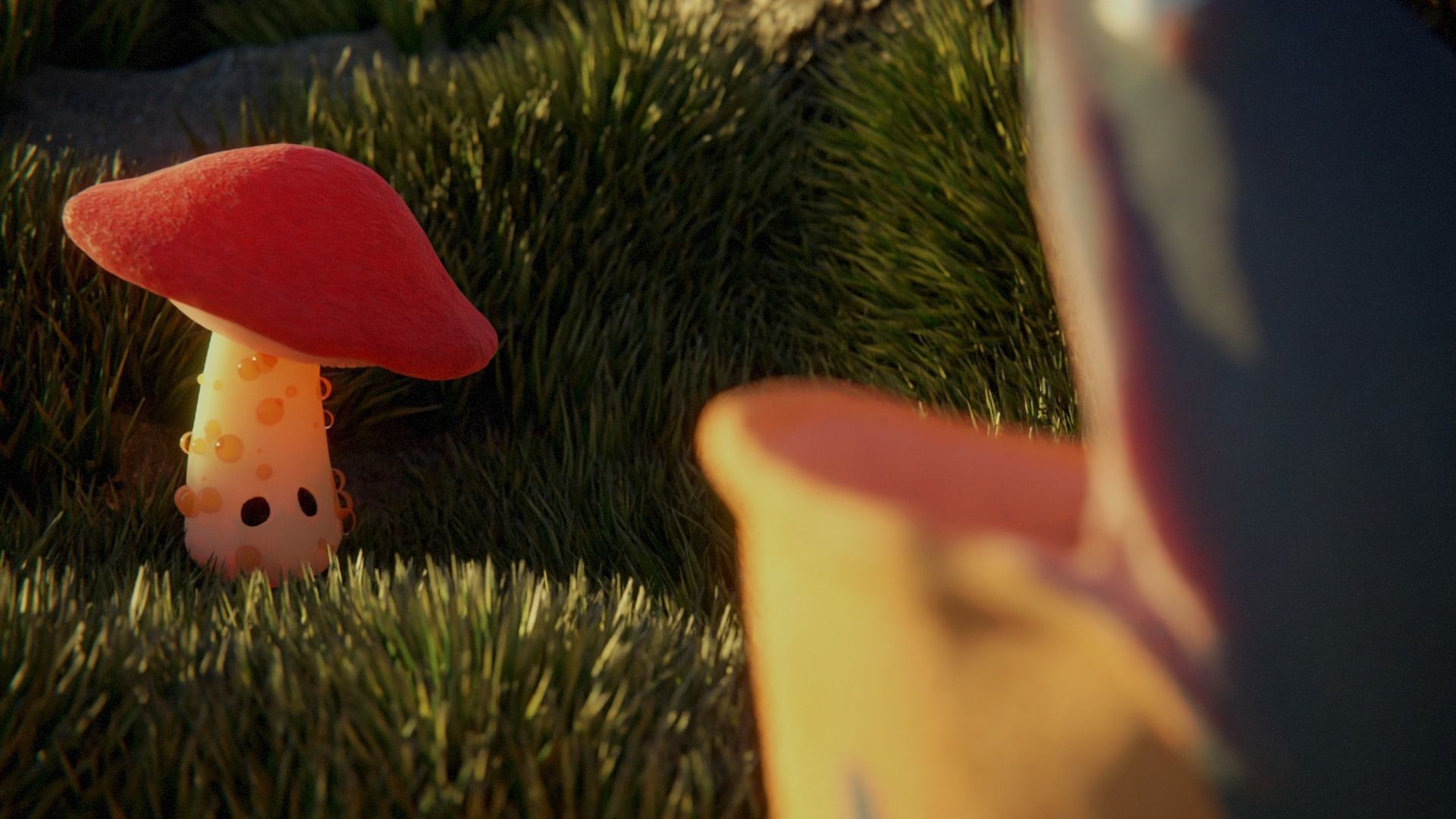 Animated Mushroom Character Low-poly 3D model_8