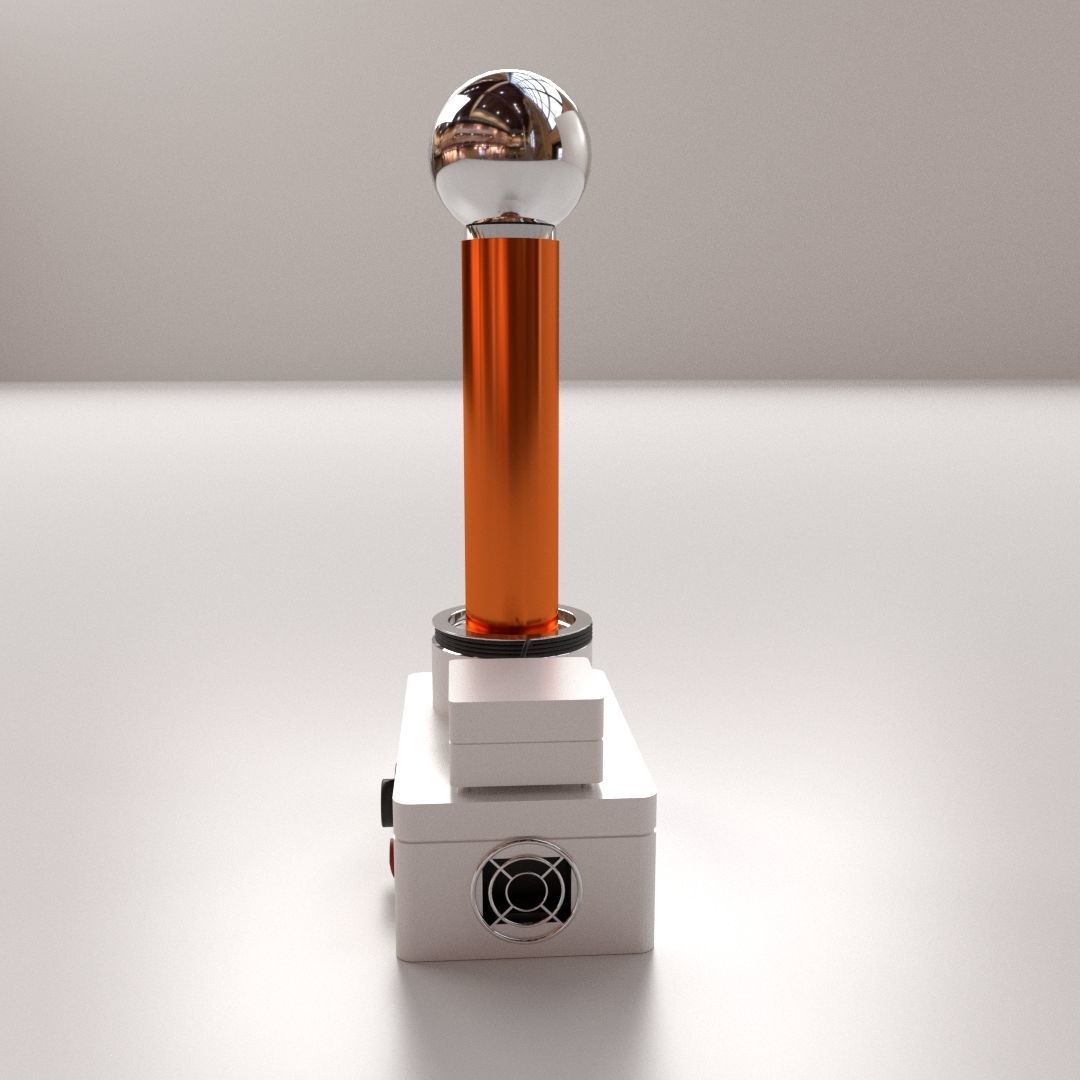 Tesla Coil 3D model_2