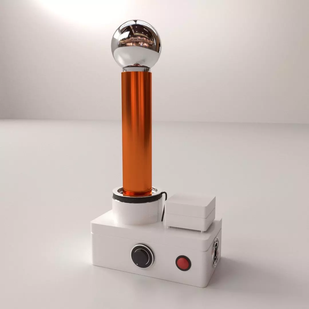 Tesla Coil 3D model_0
