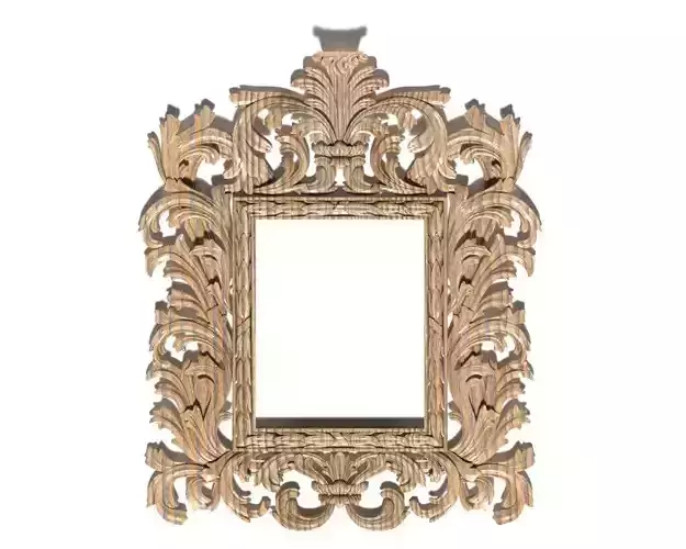 Frame-014 antique ornate frame 3D model