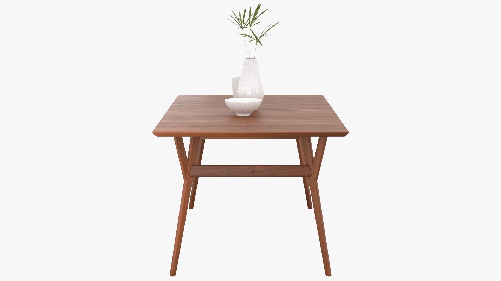 Mid-Century Expandable Dining Table Low-poly 3D model_5