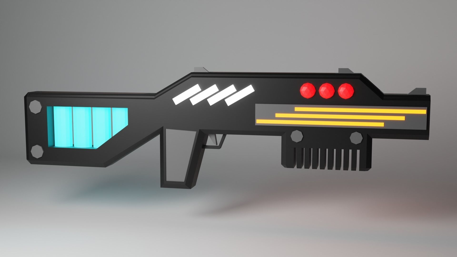 Space Weapon Low-poly 3D model_3