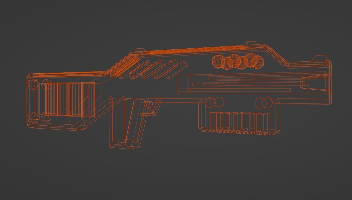 Space Weapon Low-poly 3D model_4