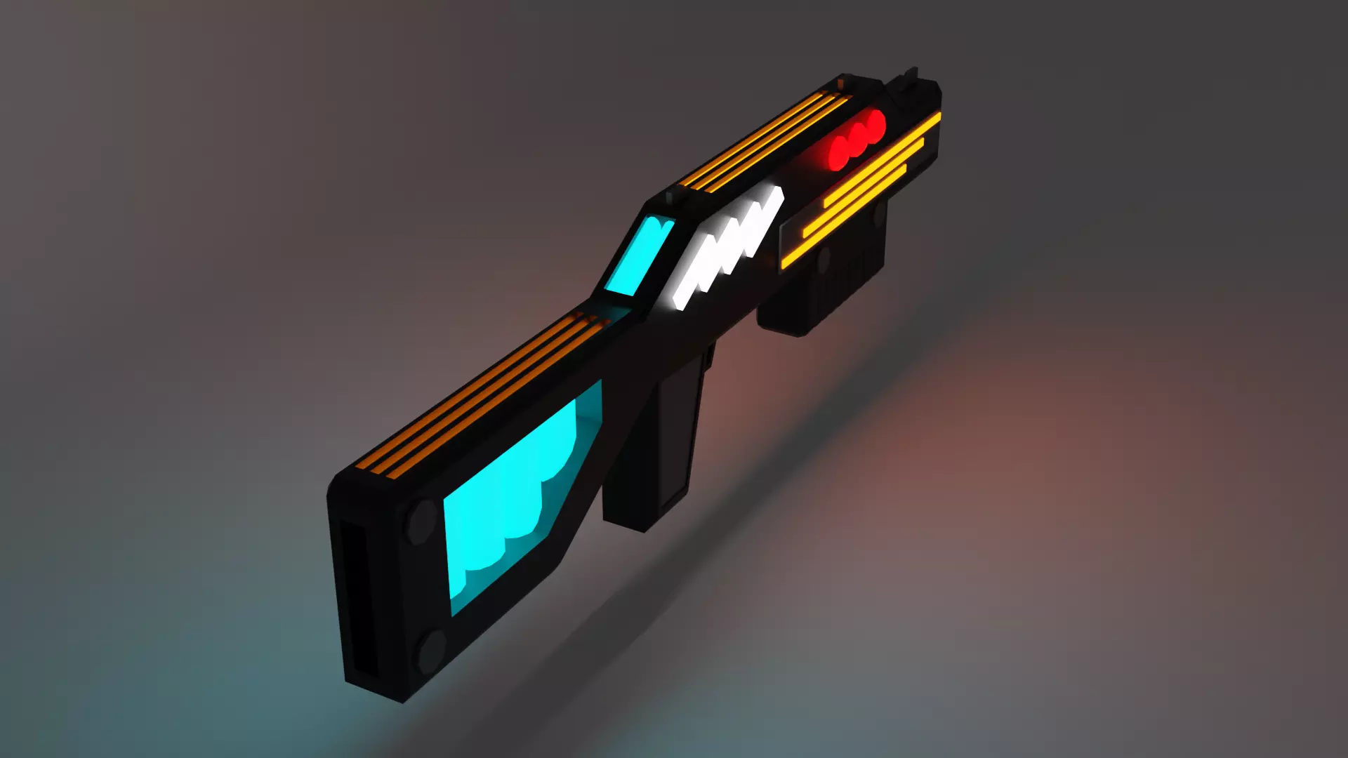 Space Weapon Low-poly 3D model_0