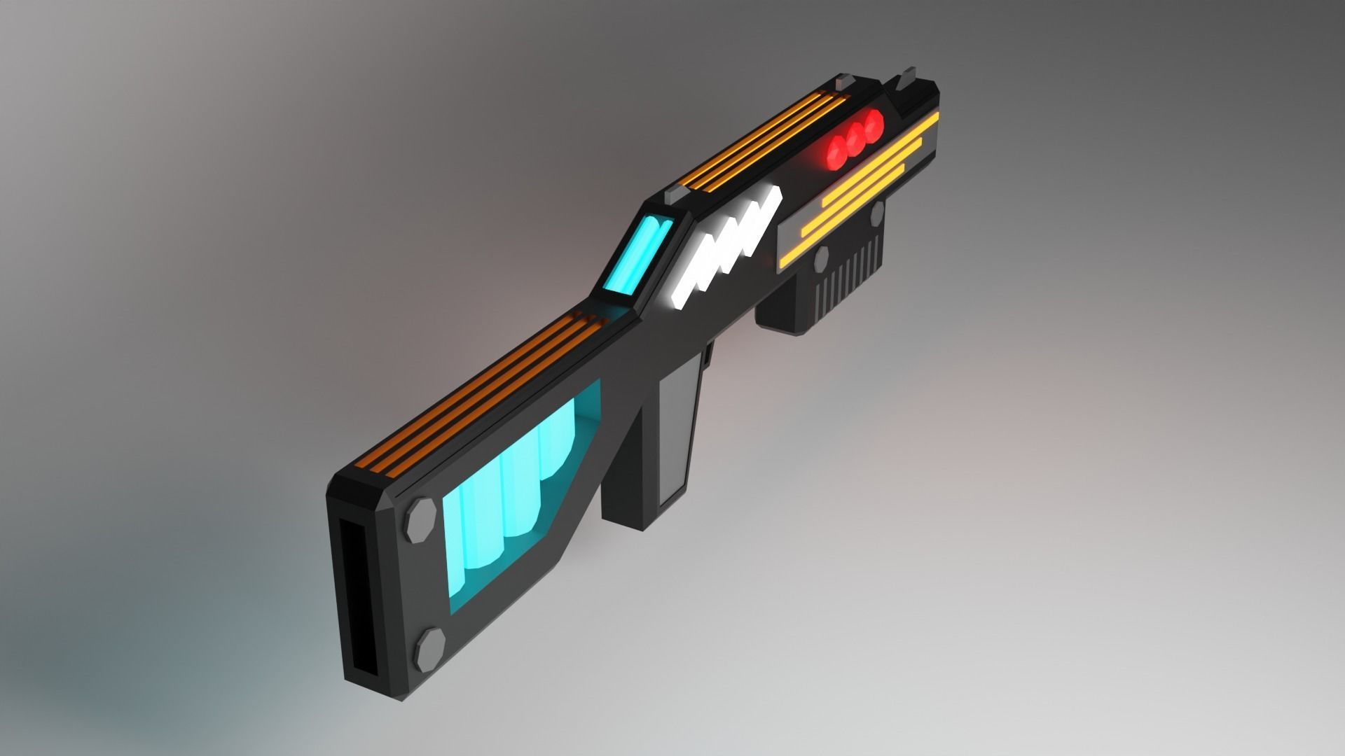 Space Weapon Low-poly 3D model_2